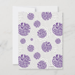 Willy Wonka Logo Psychedelic Graphic Notitiekaartje