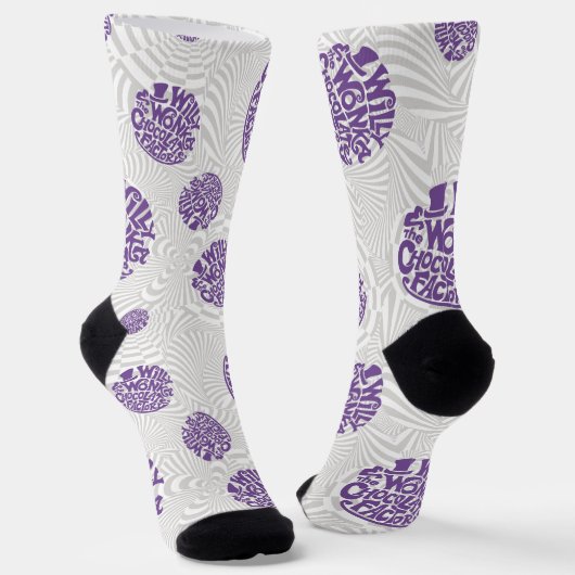 Willy Wonka Logo Psychedelic Graphic Socks Sokken (Gebogen)