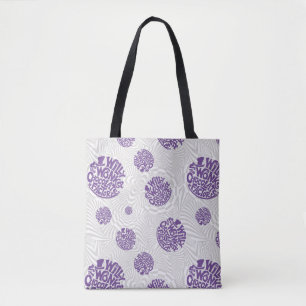 Willy Wonka Logo Psychedelic Graphic Tote Bag