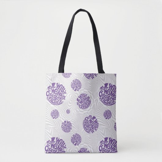 Willy Wonka Logo Psychedelic Graphic Tote Bag (Voorkant)