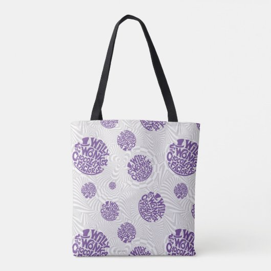 Willy Wonka Logo Psychedelic Graphic Tote Bag (Achterkant)