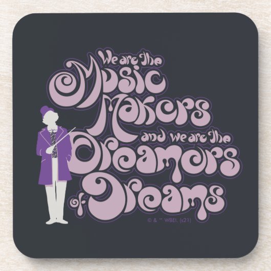 Willy Wonka - Muziekmakers, droomdromers Bier Onderzetter (Voorkant)