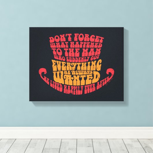 Willy Wonka Pet Typografie Canvas Afdruk (Insitu (Houten vloer))