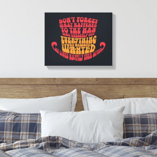 Willy Wonka Pet Typografie Canvas Afdruk (Insitu (Slaapkamer))