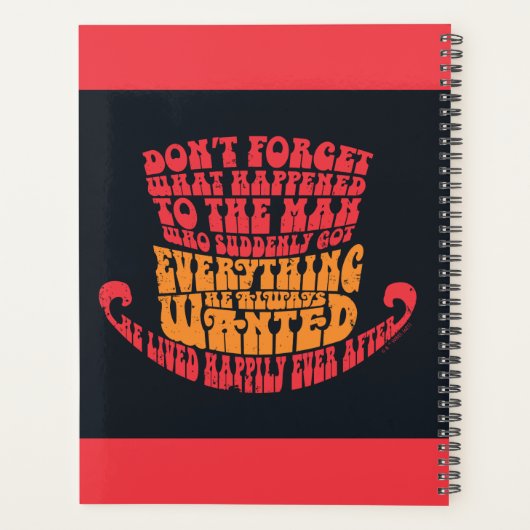 Willy Wonka Pet Typografie Planner (Achterkant)