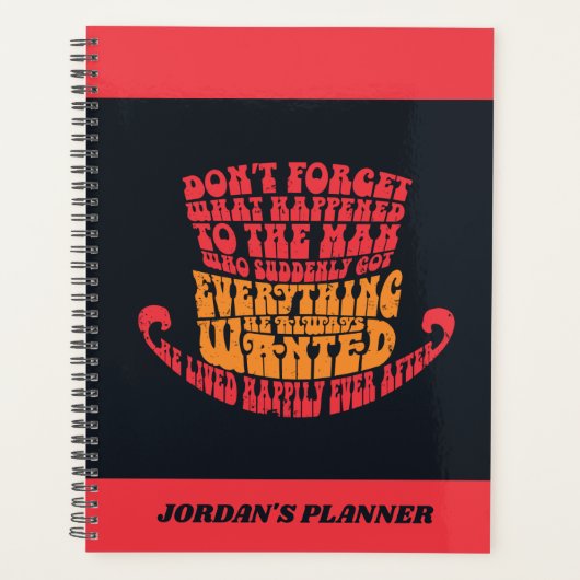 Willy Wonka Pet Typografie Planner (Voorkant)