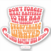 Willy Wonka Pet Typografie Sticker (Voorkant)