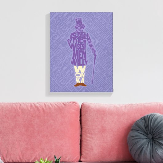 Willy Wonka Quote Silhouette Canvas Afdruk (Insitu (Woonkamer))