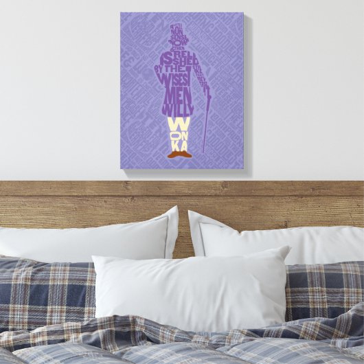 Willy Wonka Quote Silhouette Canvas Afdruk (Insitu (Slaapkamer))