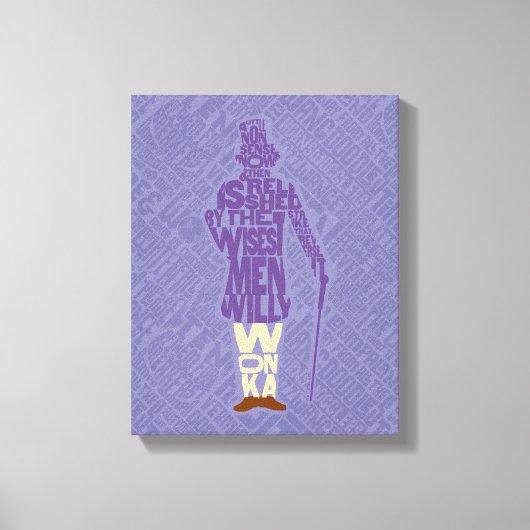 Willy Wonka Quote Silhouette Canvas Afdruk (Voorkant)