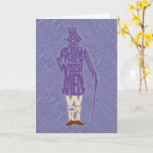Willy Wonka Quote Silhouette Kaart (Gele Bloem)