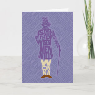 Willy Wonka Quote Silhouette Kaart