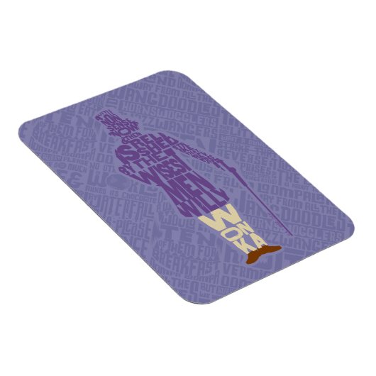 Willy Wonka Quote Silhouette Magneet (Rechterzijde)