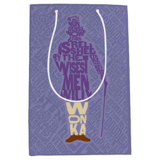 Willy Wonka Quote Silhouette Medium Cadeauzakje (Voorkant)