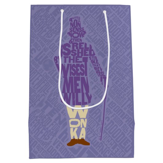 Willy Wonka Quote Silhouette Medium Cadeauzakje (Achterkant)