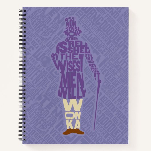 Willy Wonka Quote Silhouette Notitieboek (Voorkant)