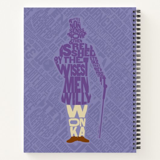 Willy Wonka Quote Silhouette Notitieboek (Achterkant)