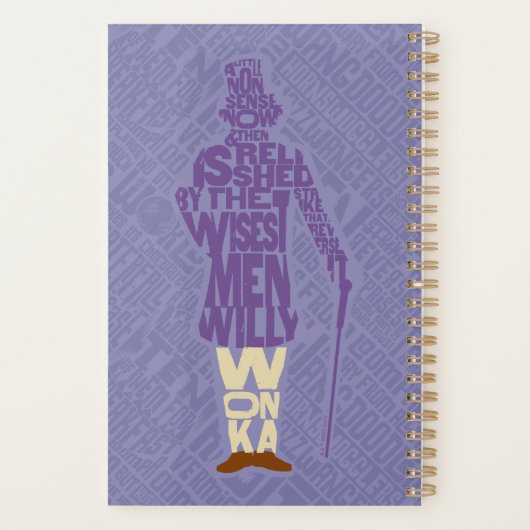 Willy Wonka Quote Silhouette Planner (Achterkant)