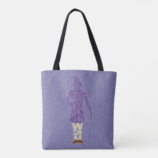 Willy Wonka Quote Silhouette Tote Bag (Achterkant)