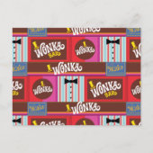 Willy Wonka Snoep Pattern Briefkaart (Voorkant)