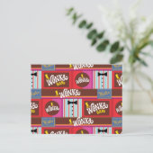 Willy Wonka Snoep Pattern Briefkaart (Staand voorkant)