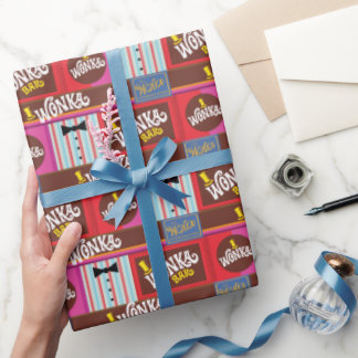 Willy Wonka Snoep Pattern Cadeaupapier