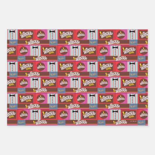 Willy Wonka Snoep Pattern Inpakpapier Vel (Voorkant)