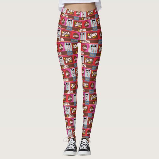 Willy Wonka Snoep Pattern Leggings (Voorkant)