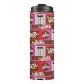 Willy Wonka Snoep Pattern Thermosbeker (Voorkant)