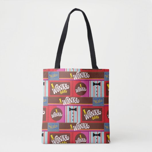 Willy Wonka Snoep Pattern Tote Bag (Voorkant)