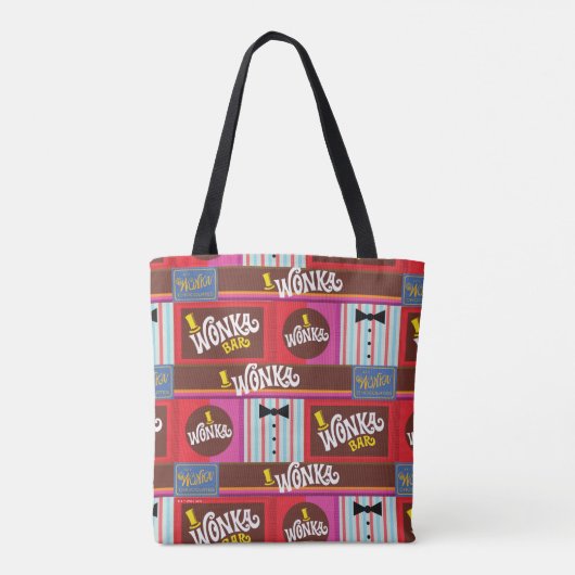 Willy Wonka Snoep Pattern Tote Bag (Achterkant)