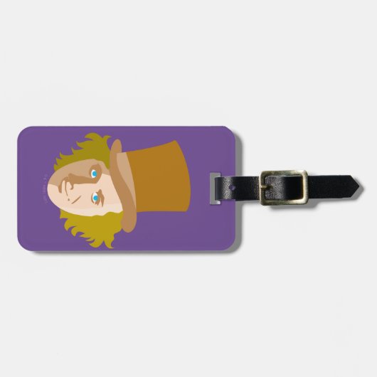Willy Wonka Stenced Face Graphic Bagagelabel (Voorkant horizontaal)