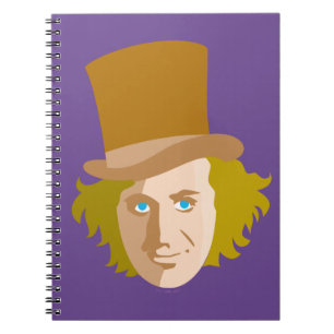 Willy Wonka Stenced Face Graphic Notitieboek