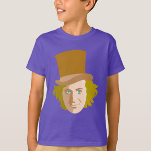 Willy Wonka Stenced Face Graphic T-shirt