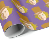 Willy Wonka Stenciled Face Graphic Cadeaupapier (Rol Hoek)
