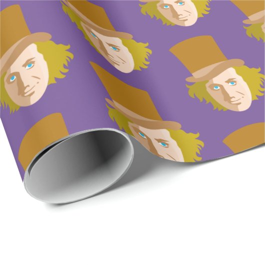 Willy Wonka Stenciled Face Graphic Cadeaupapier (Rol Hoek)
