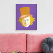 Willy Wonka Stenciled Face Graphic Canvas Afdruk (Insitu (Woonkamer))