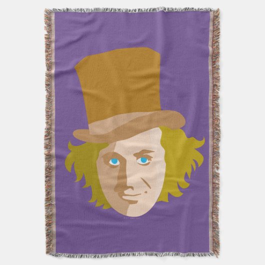 Willy Wonka Stenciled Face Graphic Deken (Voorkant Verticaal)