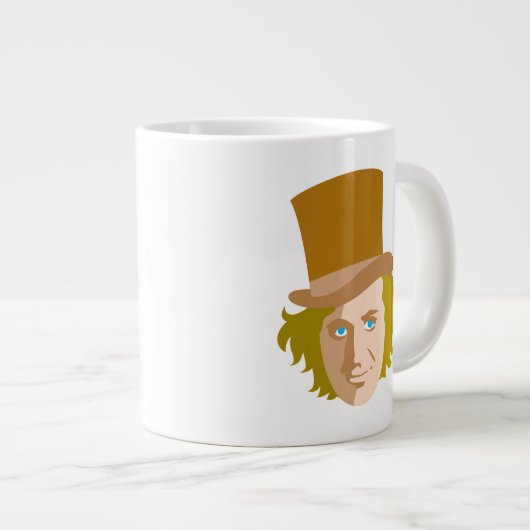 Willy Wonka Stenciled Face Graphic Grote Koffiekop (Voorkant rechts)