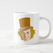 Willy Wonka Stenciled Face Graphic Grote Koffiekop (Rechts)