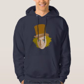Willy Wonka Stenciled Face Graphic Hoodie (Voorkant)