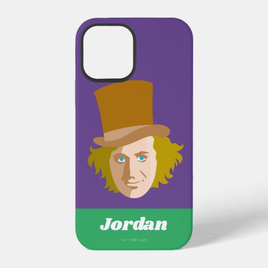 Willy Wonka Stenciled Face Graphic iPhone Hoesje (Achterkant)