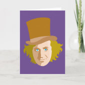 Willy Wonka Stenciled Face Graphic Kaart (Voorkant)