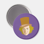 Willy Wonka Stenciled Face Graphic Magneet (Voorkant / Achterkant)