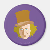 Willy Wonka Stenciled Face Graphic Magneet (Voorkant)