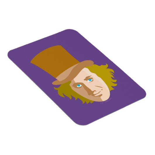 Willy Wonka Stenciled Face Graphic Magneet (Rechterzijde)