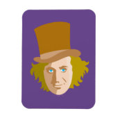 Willy Wonka Stenciled Face Graphic Magneet (Verticaal)