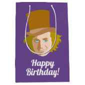 Willy Wonka Stenciled Face Graphic Medium Cadeauzakje (Voorkant)
