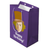 Willy Wonka Stenciled Face Graphic Medium Cadeauzakje (Achterkant Gekanteld)