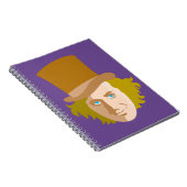Willy Wonka Stenciled Face Graphic Notitieboek (Rechterzijde)